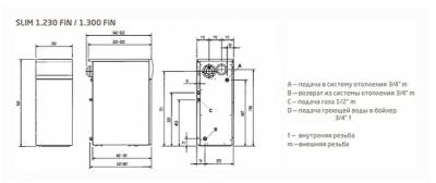 Напольный газовый котел Baxi SLIM 1.300 FiN